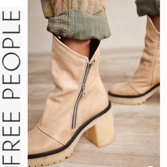 NWOT Free People Jack Zip Ankle Bootie Blush - Picture 4 of 15